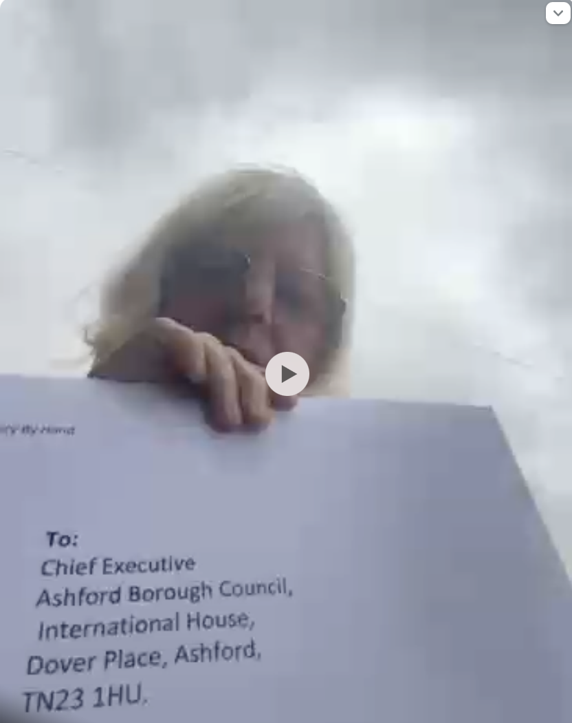 Expression of Interest letter being delivered to Ashford Borough Council
